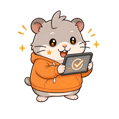 タブレットで答えを確認するログくん
