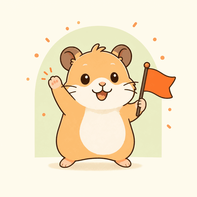 旗を持って手を振り応援するログくん