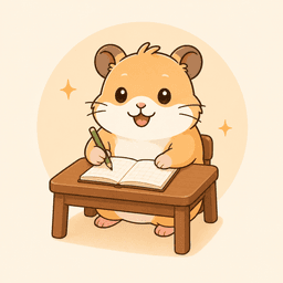 机で外国語日記を書くログくん